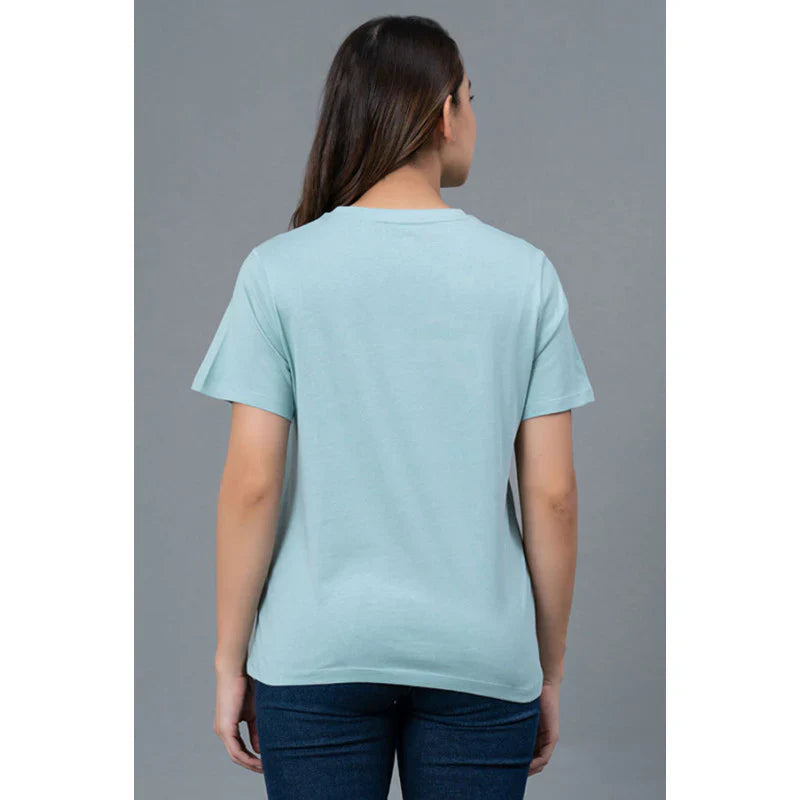 Mode by RedTape Half Sleeves Cotton T-Shirt for Women | Comfortable & Breathable Round Neck Cotton T-Shirt