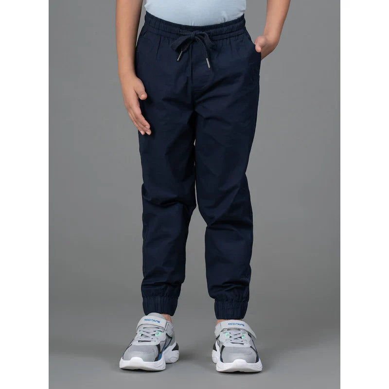 RedTape Joggers for Boy's- Comfortable| Cotton | Navy Color | Regular Fit | Front and Back Side Pockets.