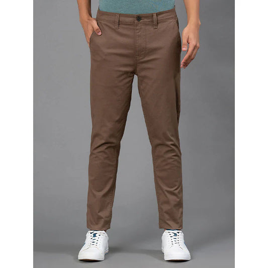 RedTape Tan Cotton Joggers for Men | Casual Joggers for Men