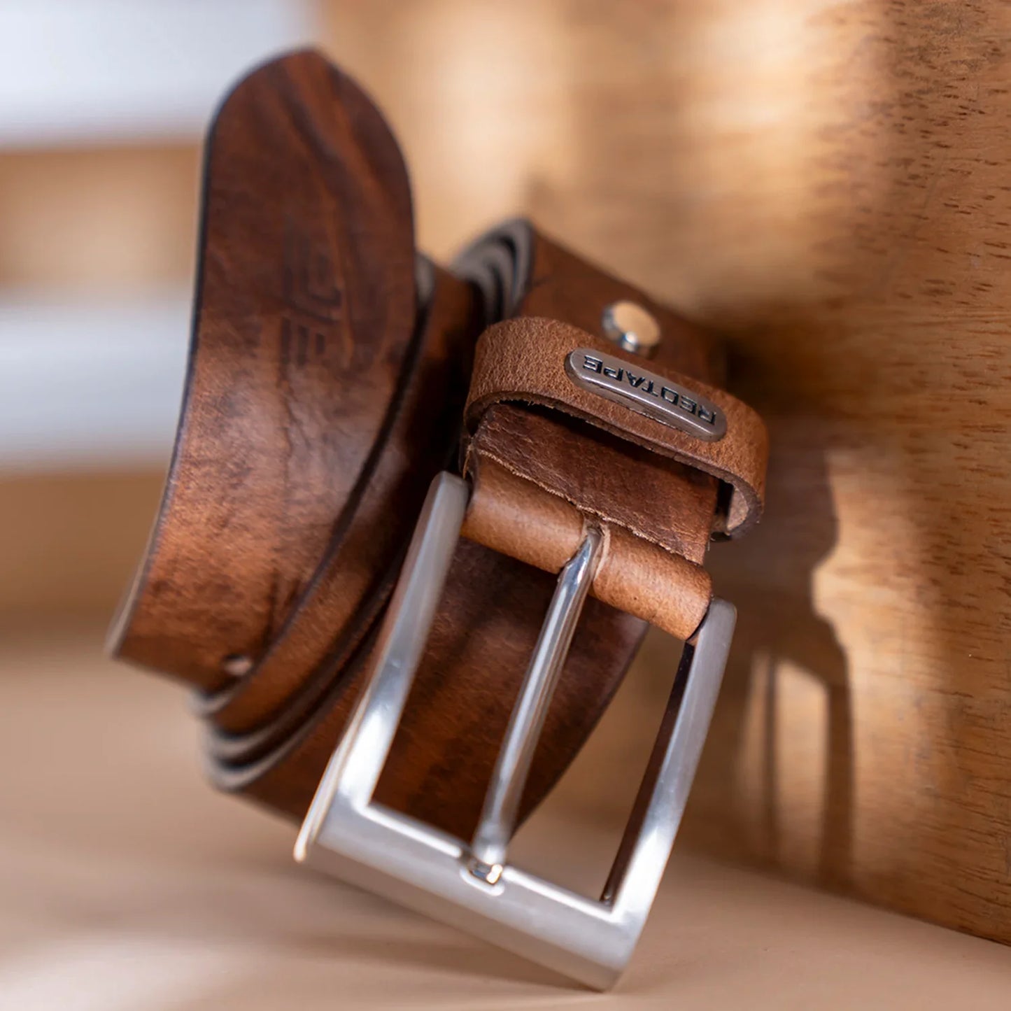 Red Tape Casual Leather Belt For Men | Textured Leather Belt | Classic and Durable