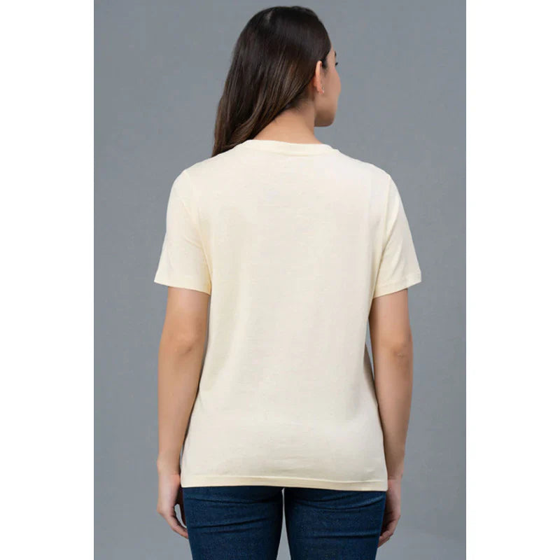 Mode by RedTape Casual Cotton T-Shirt for Women | Half Sleeves Cotton T-Shirt