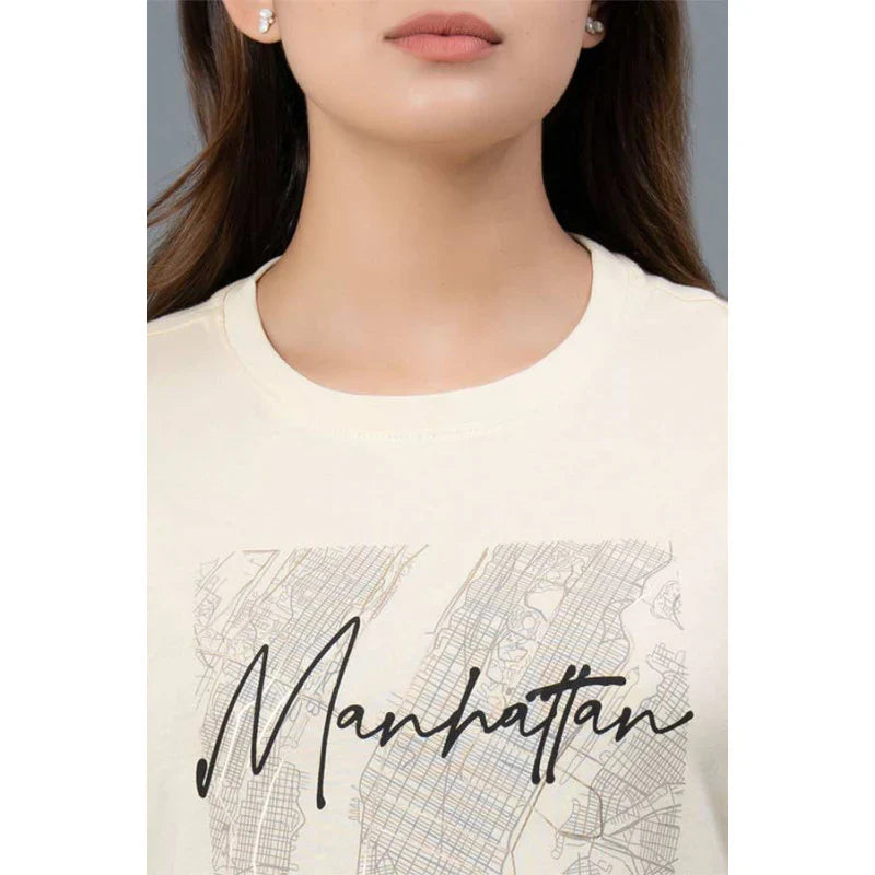 Mode by RedTape Casual Cotton T-Shirt for Women | Half Sleeves Cotton T-Shirt