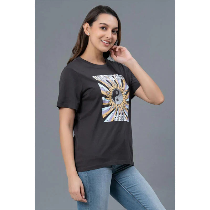 Mode by RedTape Comfortable Casual T-Shirt for Women | Half Sleeves Casual Graphic Print T-Shirt