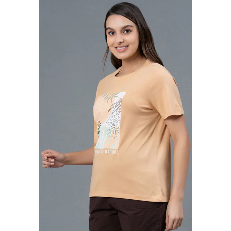 Mode by RedTape Casual Cotton T-Shirt for Women | Half Sleeves Cotton T-Shirt