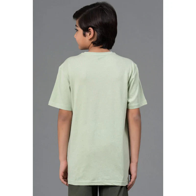 RedTape Unisex T-Shirt for Kids- Best in Comfort| Cotton| Light Green Colour| Round Neck| Casual Look