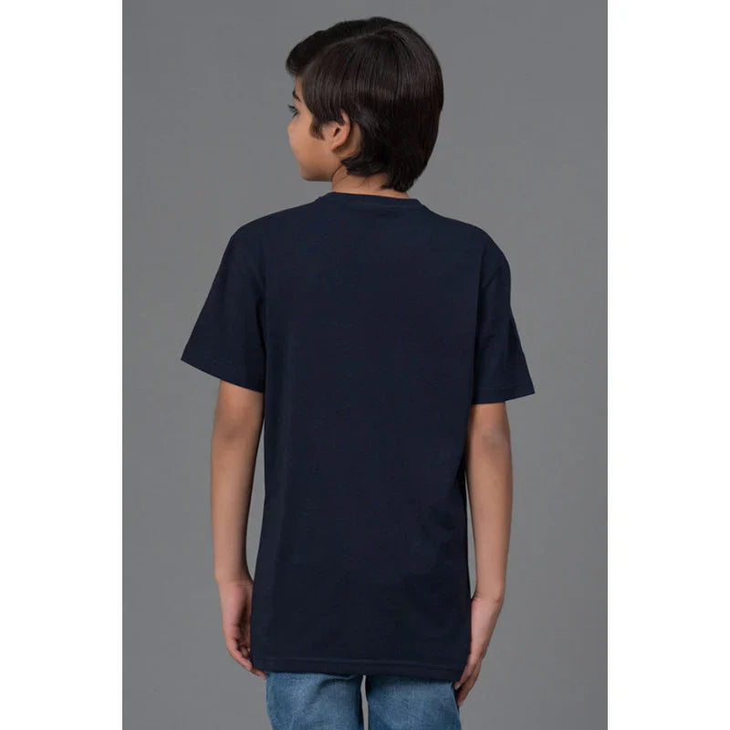 RedTape Unisex Kids T-Shirt- Best in Comfort| Cotton| Navy Colour| Round Neck| Casual Look