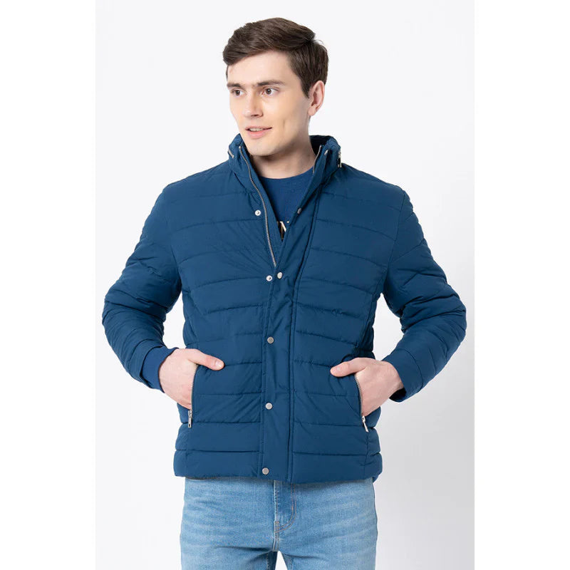 RedTape Men's Teal Solid Jacket