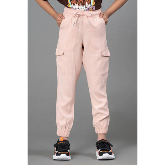 Mode By RedTape Pastel Pink Joggers for Girls| Best in Comfort|Front Side Pockets| Viscose| Regular Fit