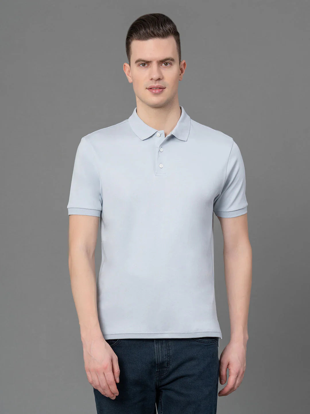 RedTape Satin Polo T-Shirt for Men | Bio Polishing & Mirror Finish | Comfortable & Stylish | Mercerized Cotton