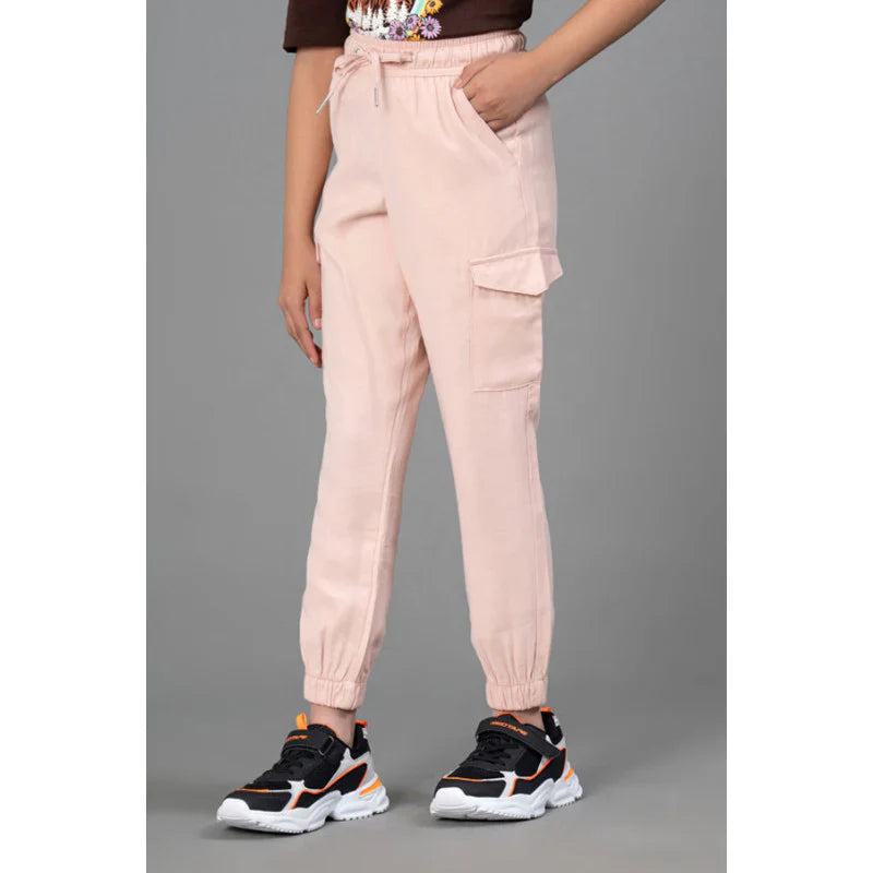 Mode By RedTape Pastel Pink Joggers for Girls| Best in Comfort|Front Side Pockets| Viscose| Regular Fit