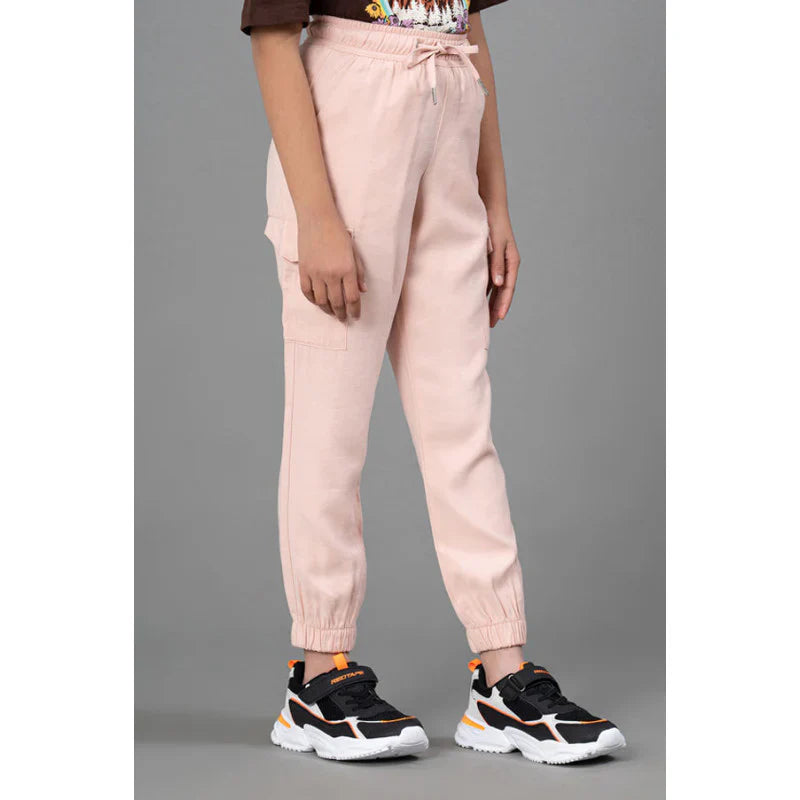 Mode By RedTape Pastel Pink Joggers for Girls| Best in Comfort|Front Side Pockets| Viscose| Regular Fit