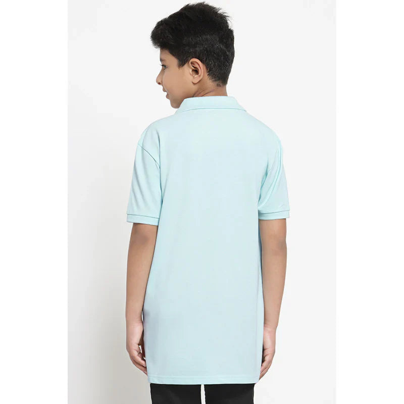 RedTape Boys Pastel Blue Solid T-Shirt