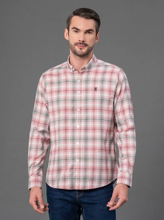 RedTape Light Striped Shirt for Men | Premium Comfort