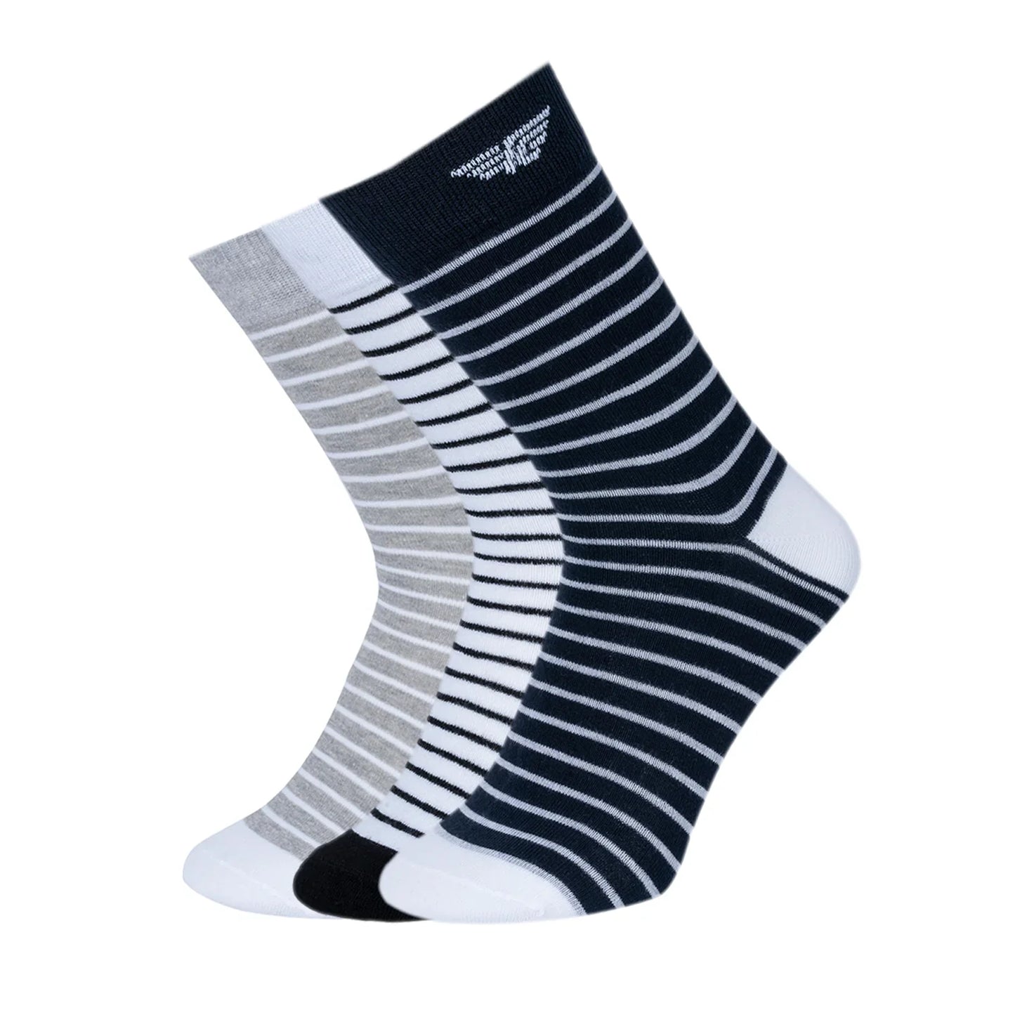 Red Tape Striped Above Ankle Length Socks for Men | Pack of 3 | Full Length