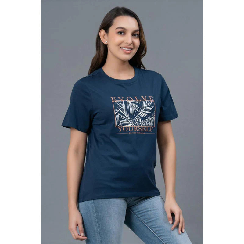 Mode by RedTape Casual Graphic Print Cotton T-Shirt for Women | Half Sleeves Cotton T-Shirt