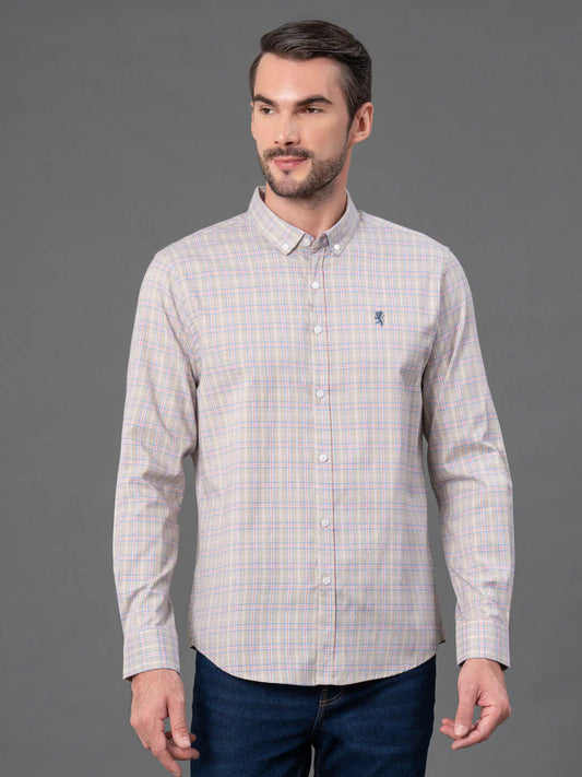 RedTape Dark Checked Shirt for Men | Classic & Versatile