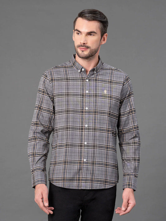 RedTape Sky Checked Shirt for Men | Classic & Versatile