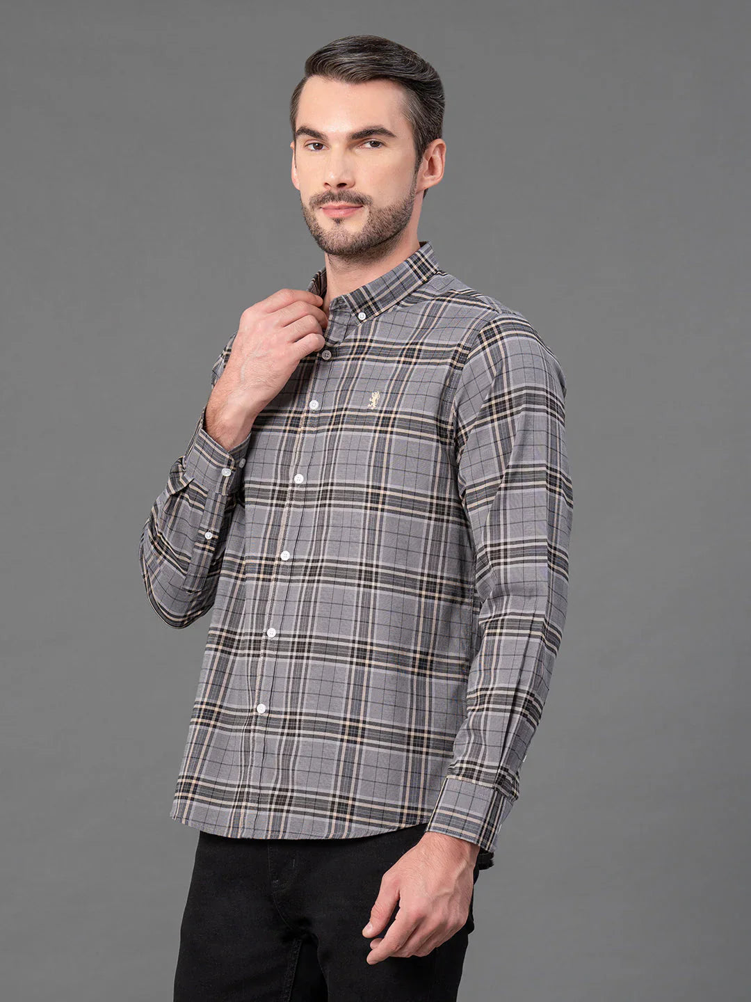 RedTape Sky Checked Shirt for Men | Classic & Versatile