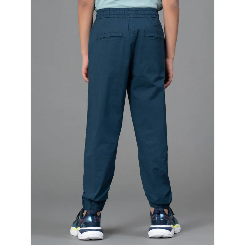 RedTape Joggers for Boy's- Comfortable| Cotton | Mid-Blue Color| Regular Fit | Front and Back Side Pockets.