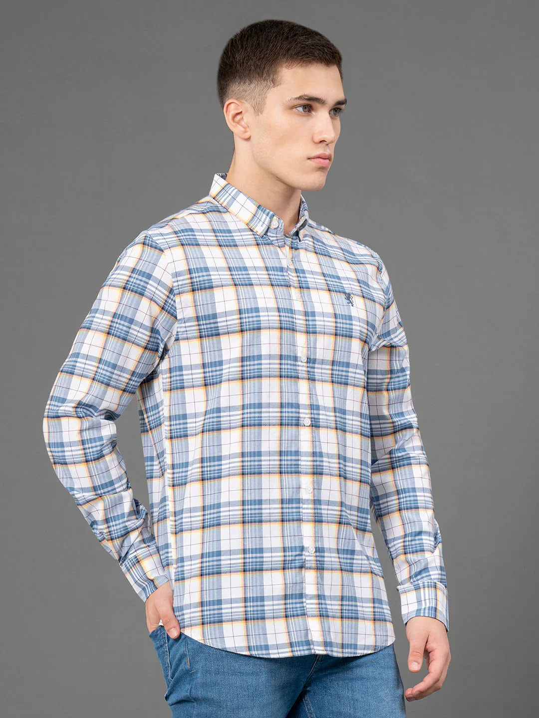 RedTape Checked Shirt for Men | Classic & Versatile