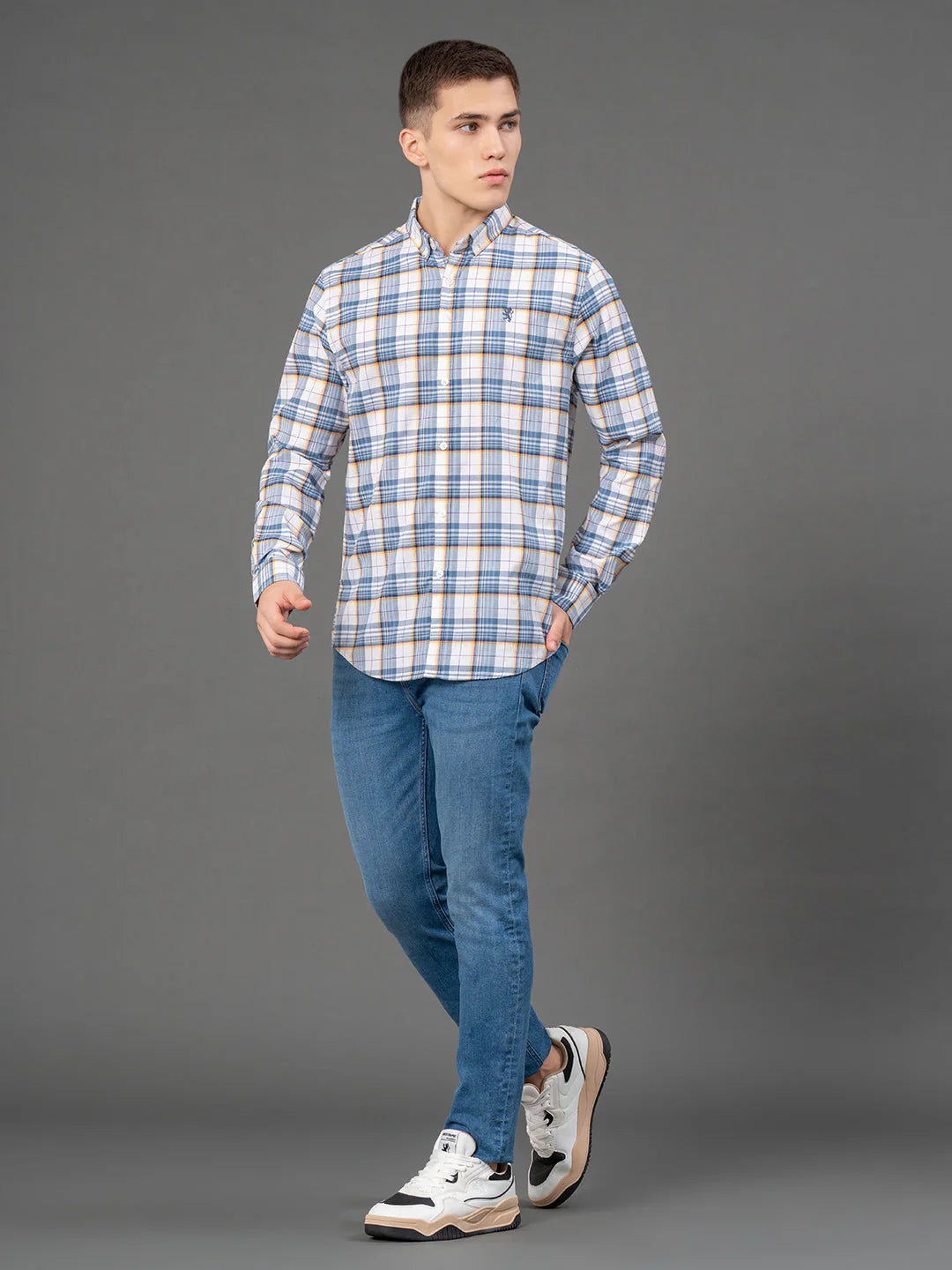 RedTape Checked Shirt for Men | Classic & Versatile