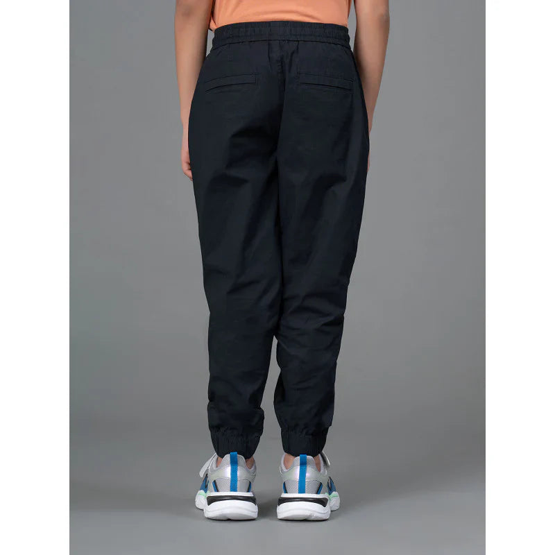 RedTape Boy's Joggers- Relaxing| Cotton| Black Color| Casual Fit| Front and Back Side Pockets.