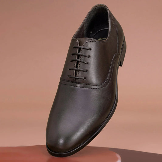 Red Tape Formal Oxford Shoes for Men |Refined Round-Toe Shaped Real Leather Shoes with Low-cut Pattern