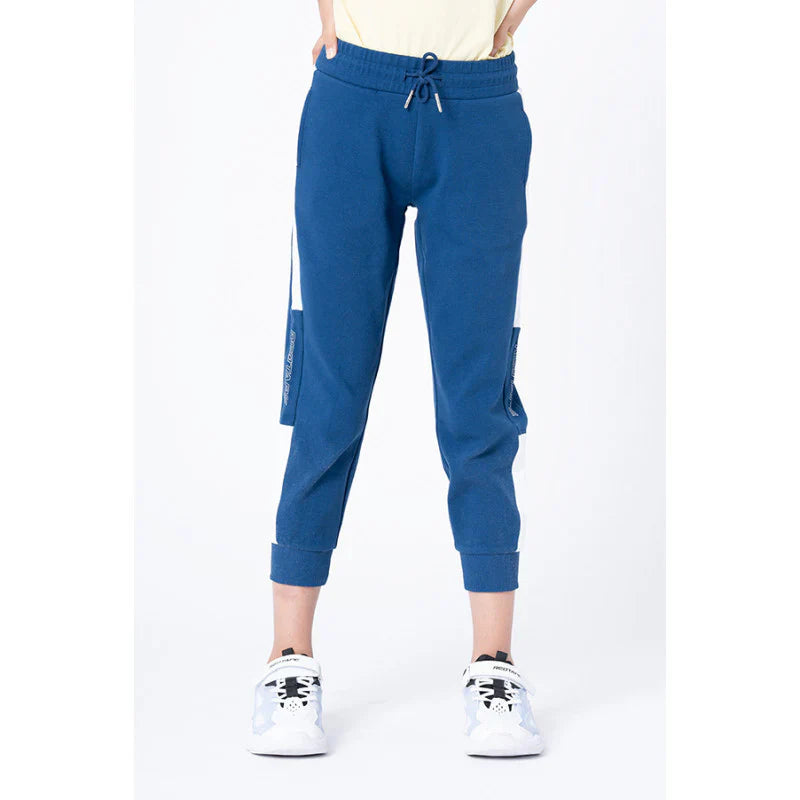 RedTape Girls Blue Color Block Jogger