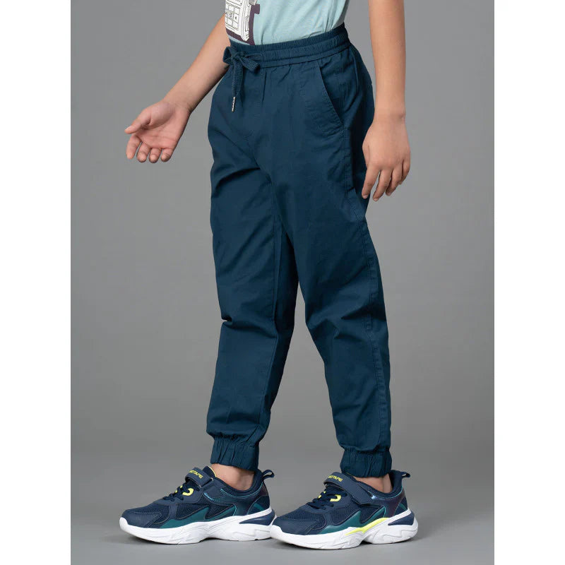 RedTape Joggers for Boy's- Comfortable| Cotton | Mid-Blue Color| Regular Fit | Front and Back Side Pockets.