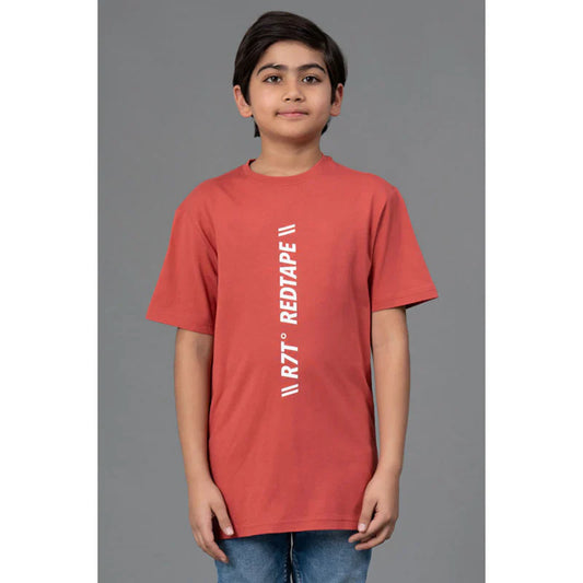 RedTape Unisex Kids T-Shirt- Best in Comfort| Cotton| Cool Pink Colour| Regular look| Round Neck pattern