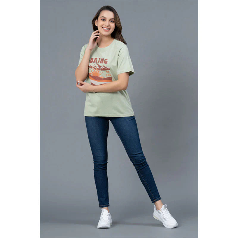 Mode by RedTape Comfortable Cotton T-Shirt for Women | Casual Round Neck Cotton T-Shirt