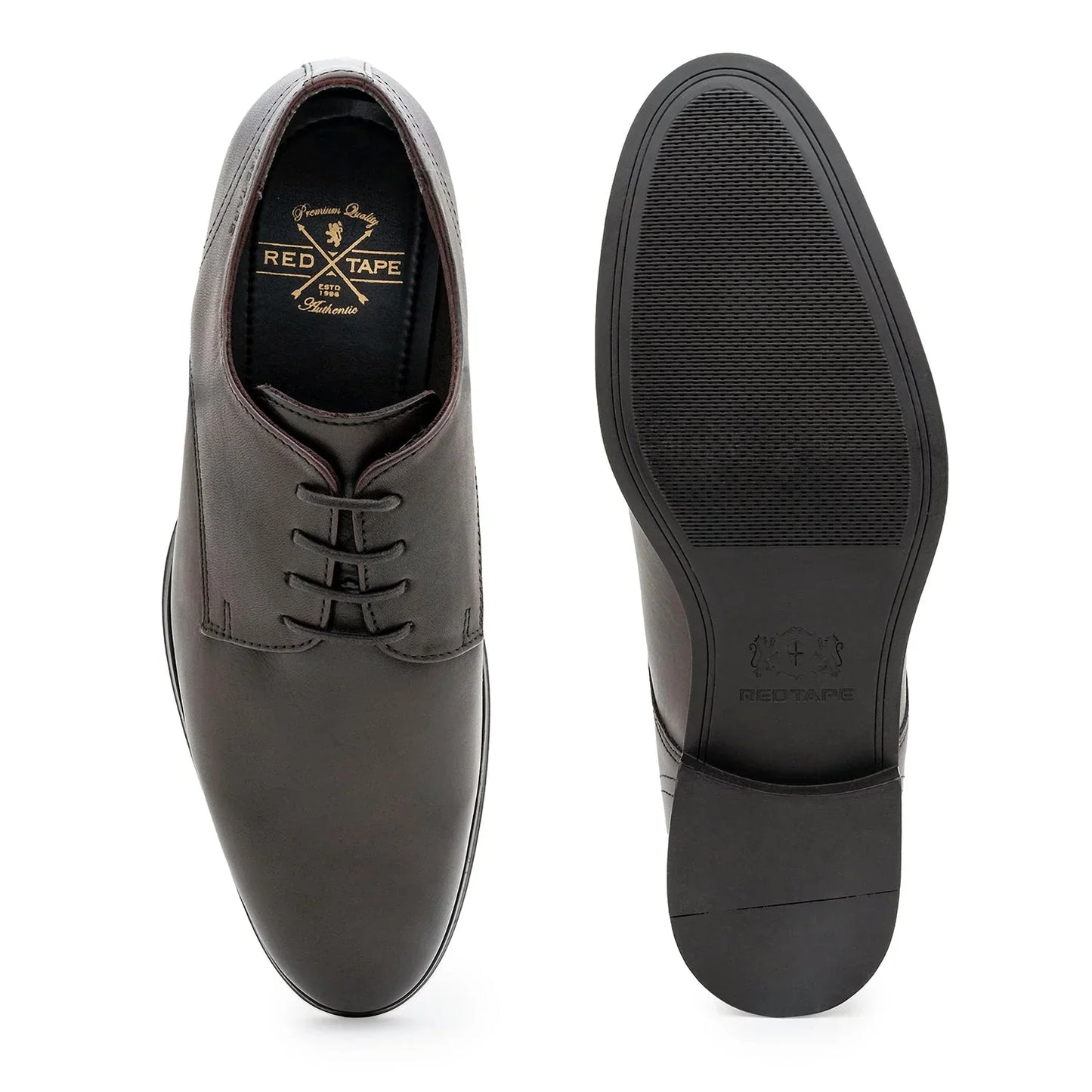 Red Tape Formal Derby Shoes for Men | Real Leather Shoes With Low-Cut Pattern